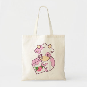 Bolsa Tote Gift Kawaii, Leite De Morango Cugado