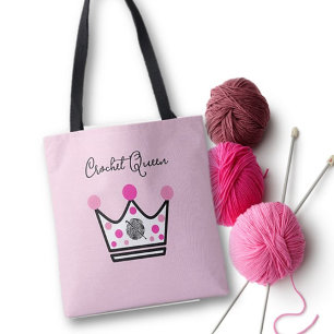 Bolsa Tote Gift Rainha de Crochet Adorável