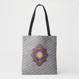 Bolsa Tote GIGI Real Roxo e Dourado