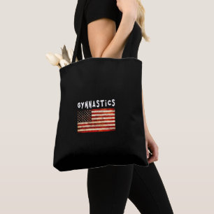 Bolsa Tote Ginástica Grunge Americana Bandeira EUA