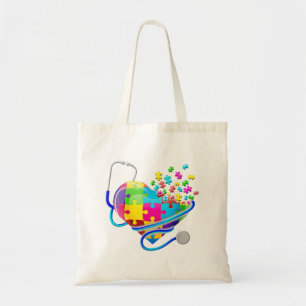 Bolsa Tote Girafa Autismo Vendo o Mundo Inclinado