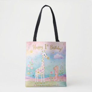 Bolsa Tote Girafa Caprichosa Primeiro Aniversário Maravilha