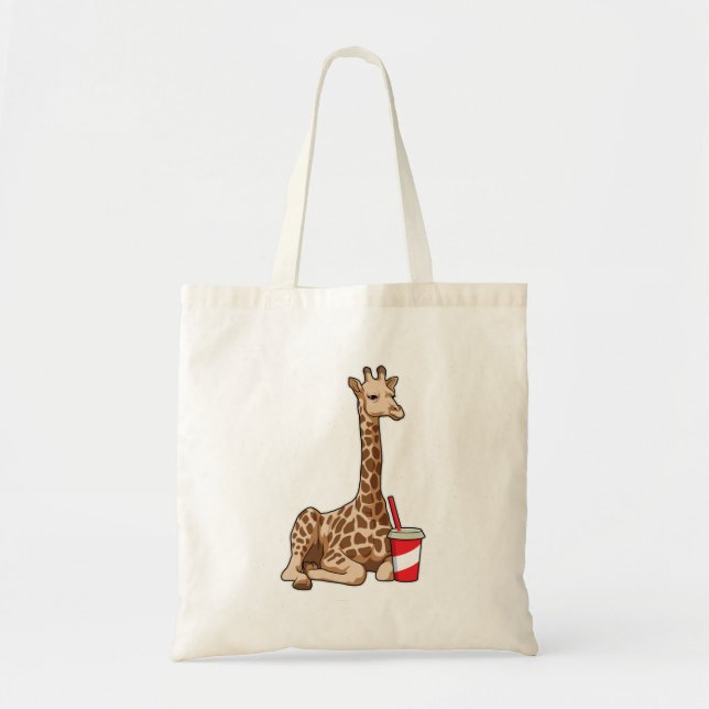 Bolsa Tote Girafa com bebida (Frente)