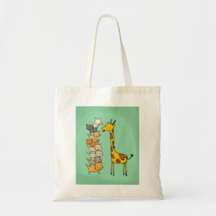 Bolsa Tote Girafa e gatos