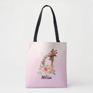 Bolsa Tote Girafa Gira-Cama Cura-Cama Mãe e Bebê