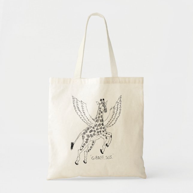 Bolsa Tote Girafa + pegasus = Giraffsus (Frente)