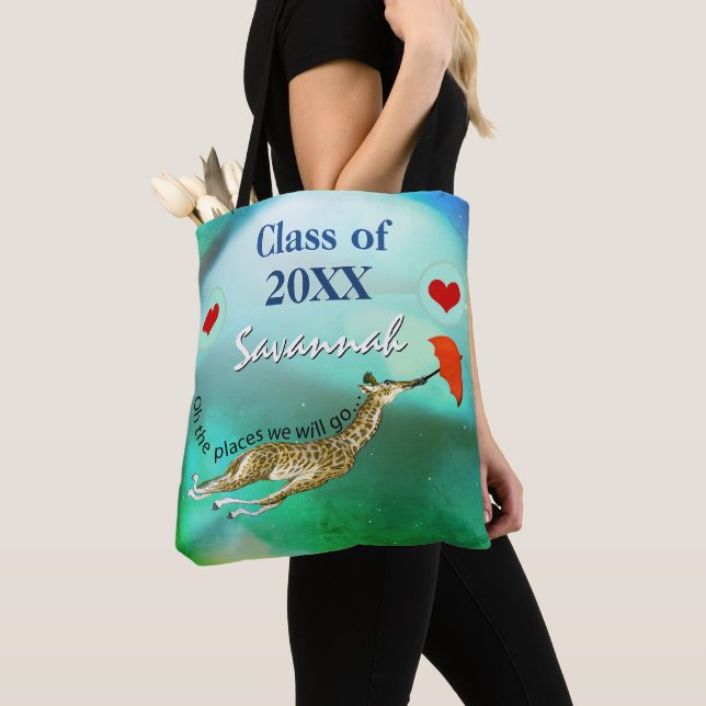 Bolsa Tote Girafa Personalizada Nos Lugares Que Iremos (Close Up)