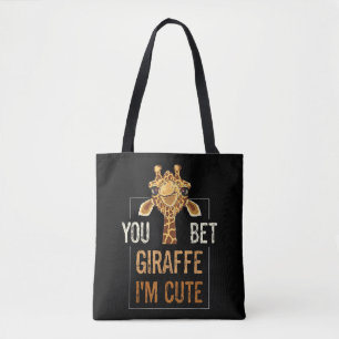 Bolsa Tote Girafa Sarcastica Fofa Amante de Animais Com Certe