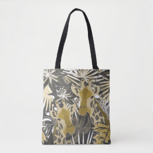 Bolsa Tote Girafas na floresta tropical.