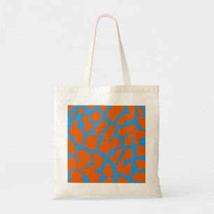 Bolsa Tote Giraffe Impressão Orange Cyan