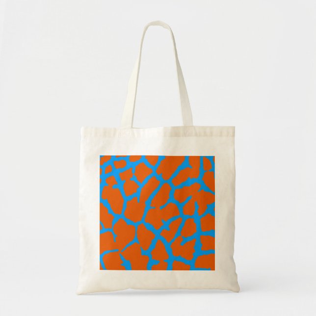 Bolsa Tote Giraffe Impressão Orange Cyan (Frente)
