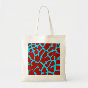 Bolsa Tote Giraffe Impressão Red Cyan
