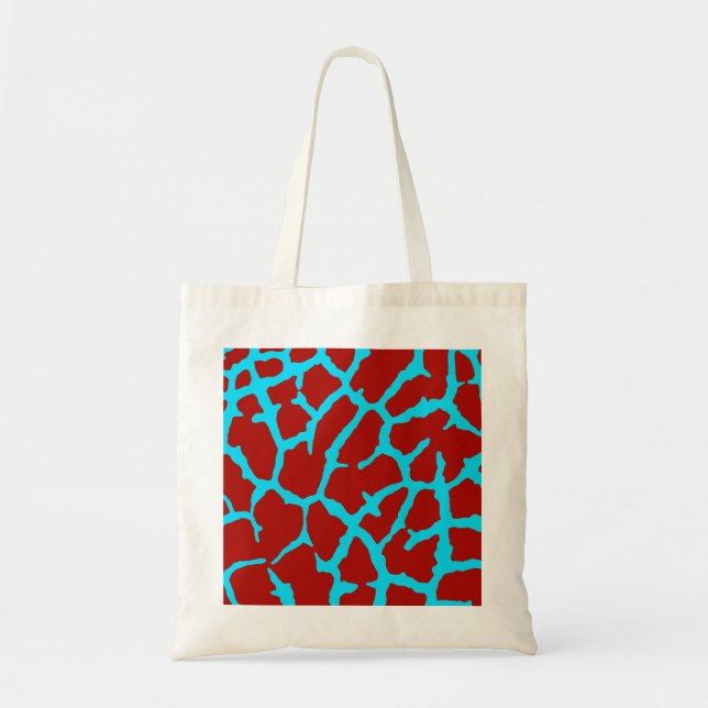 Bolsa Tote Giraffe Impressão Red Cyan (Frente)