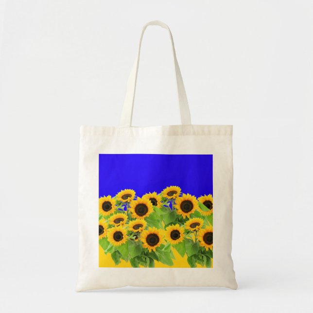 Bolsa Tote Girassóis - Bandeira Ucraniana Liberdade de Paz Uc (Frente)