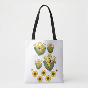 Bolsa Tote girassóis de toalha