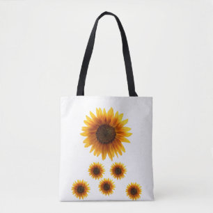 Bolsa Tote girassóis de toalha