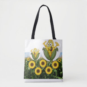 Bolsa Tote girassóis de toalha