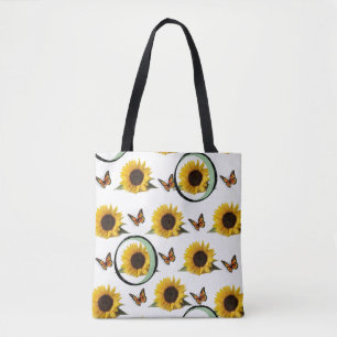 Bolsa Tote girassóis de toalha