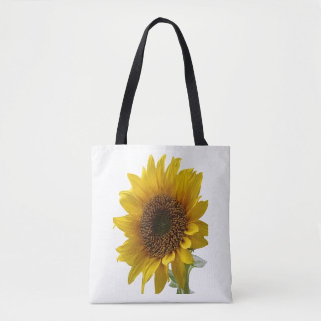 Bolsa Tote girassóis de toalha (Frente)
