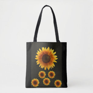 Bolsa Tote girassóis de toalha