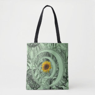 Bolsa Tote girassóis de toalha