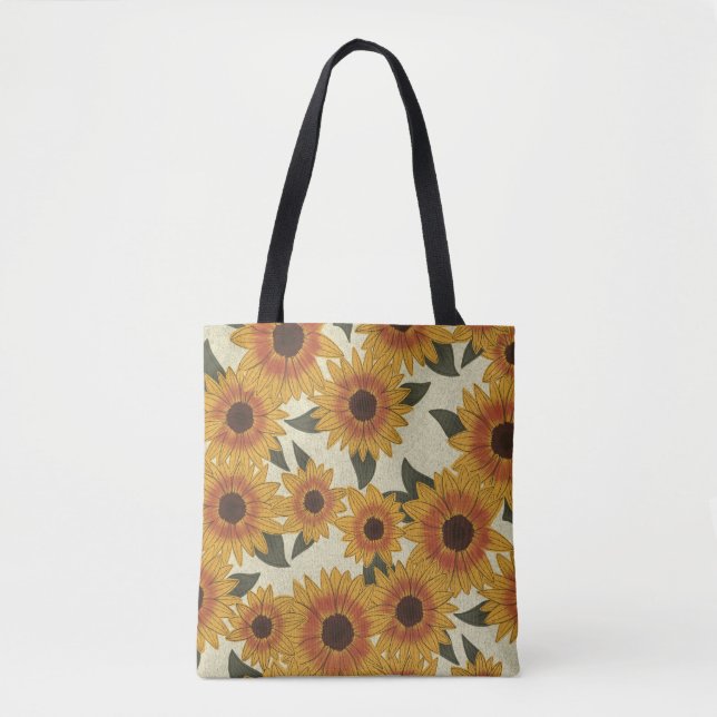 Bolsa Tote Girassóis de Verão (Frente)