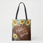 Bolsa Tote Girassóis Eucalipto Mãe Rústica do Groom<br><div class="desc">Girassóis Eucalyptus Rustic roteiro "mãe do noivo" e nome personalizado no verso, elegante e romântico, presentes personalizados do excelente para a mãe do noivo. Para mais personalização, clique no link "personalizar mais" e use nossa ferramenta design para modificar esse modelo. Se precisar de ajuda ou itens correspondentes, entre em contato...</div>