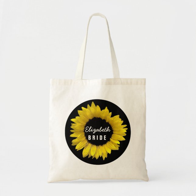Bolsa Tote Girassol amarelo brilhante e alegre que Wedding (Frente)
