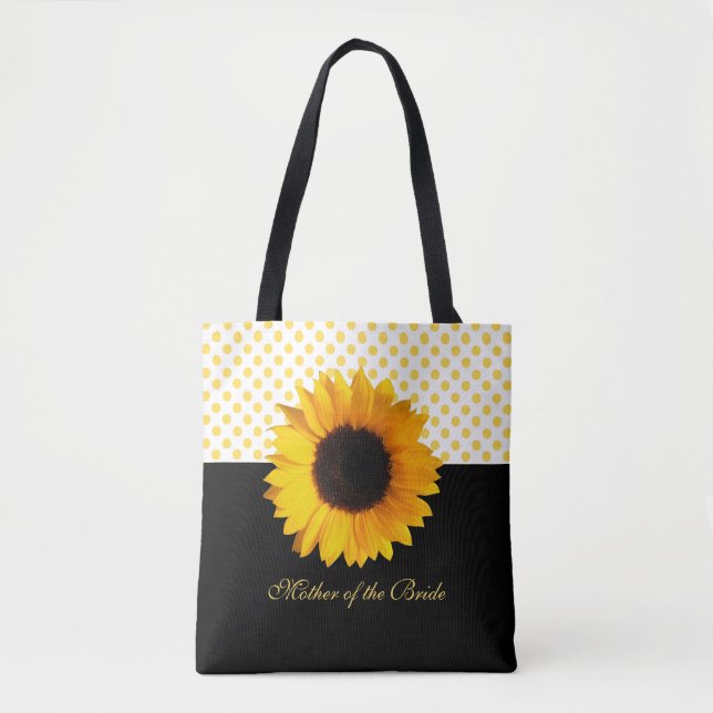 Bolsa Tote Girassol Amarelo e Saco de Pontos (Frente)