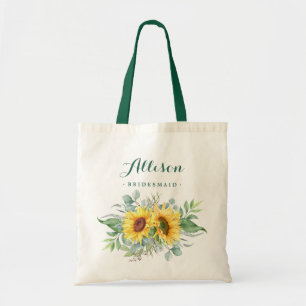 Bolsa Tote Girassol Elegante Eucalyptus, Bridesmaid