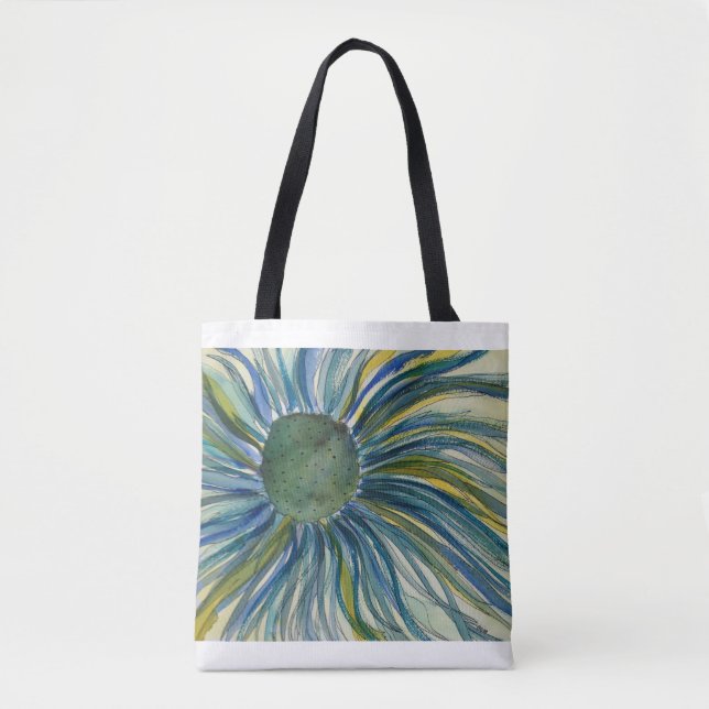 Bolsa Tote Girassol em Azul (Frente)