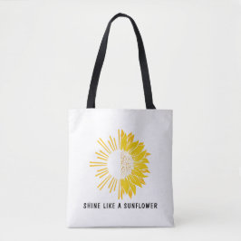Bolsa Tote Girassol Minimalista Amarelo