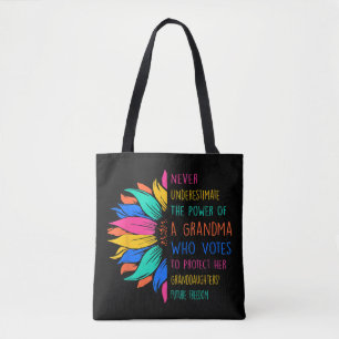 Bolsa Tote Girassol Nunca Subestima O Poder Da Avó