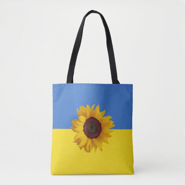 Bolsa Tote Girassol para a Ucrânia Design (Frente)