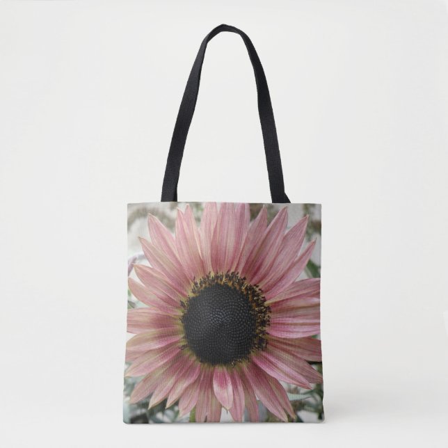 Bolsa Tote Girassol rosa pálido (Frente)