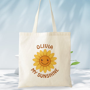 Bolsa Tote Girassol Sorridente Alegre "Meu Sol"