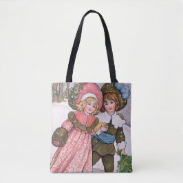 Bolsa Tote Girl and boy ice skating - Florence Hardy