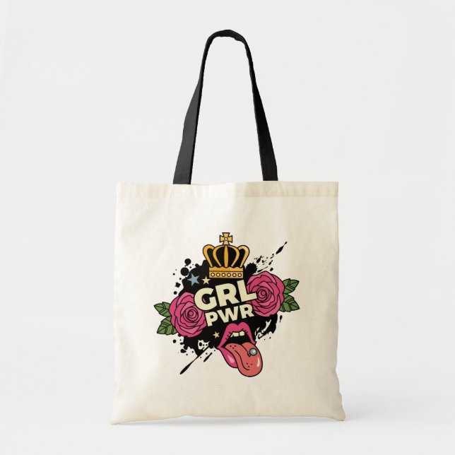 Bolsa Tote Girl Power Tattoo Style (Frente)