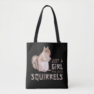 Bolsa Tote Girl Squirrel Lover