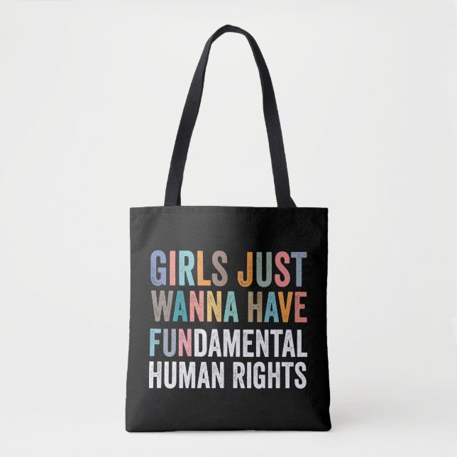 Bolsa Tote Girls Just Wanna Have Fundamental Rights (Frente)