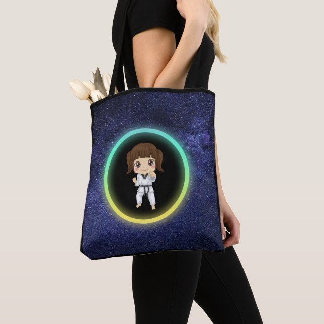 Bolsa Tote Girls Karate Galaxy (Close Up)