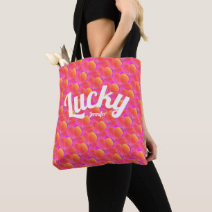 Bolsa Tote Girly Lucky Rosa Trevo  Padrão Irlandês St Patrick
