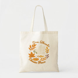 Bolsa Tote 'Give Thanks, Choose Peace' Budget Tote Bag