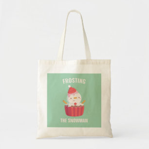 Bolsa Tote Glacé Engraçado O Cupcake De Neve