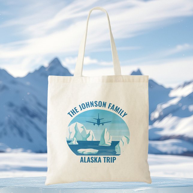 Bolsa Tote Glaciar Personalizado da Família Alaska Trip (Criador carregado)