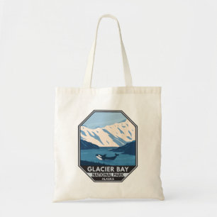 Bolsa Tote Glacier Bay National Park Alaska Orca Art Vintage