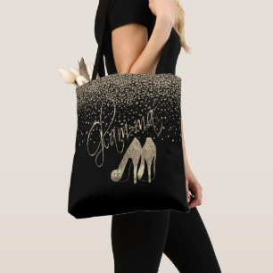 Bolsa Tote Glam-mães Dourados do brilho