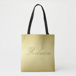 Bolsa Tote Glamor gold background Personalizado Nome do Model