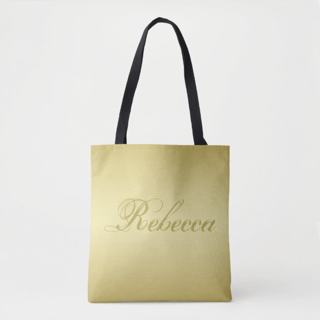 Bolsa Tote Glamor gold background Personalizado Nome do Model (Frente)