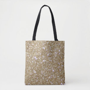 Bolsa Tote Glamor ouro Glitz Bokeh acende brilho dourado